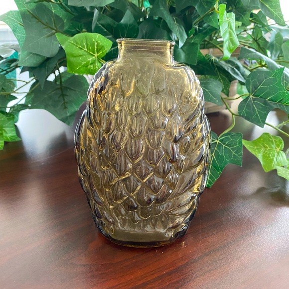 VINTAGE LIBBEY WISE OLD OWL MOLDED GLASS COIN BANK - Picture 4 of 6